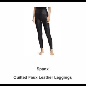 Brand new SPANX quilted leather legging